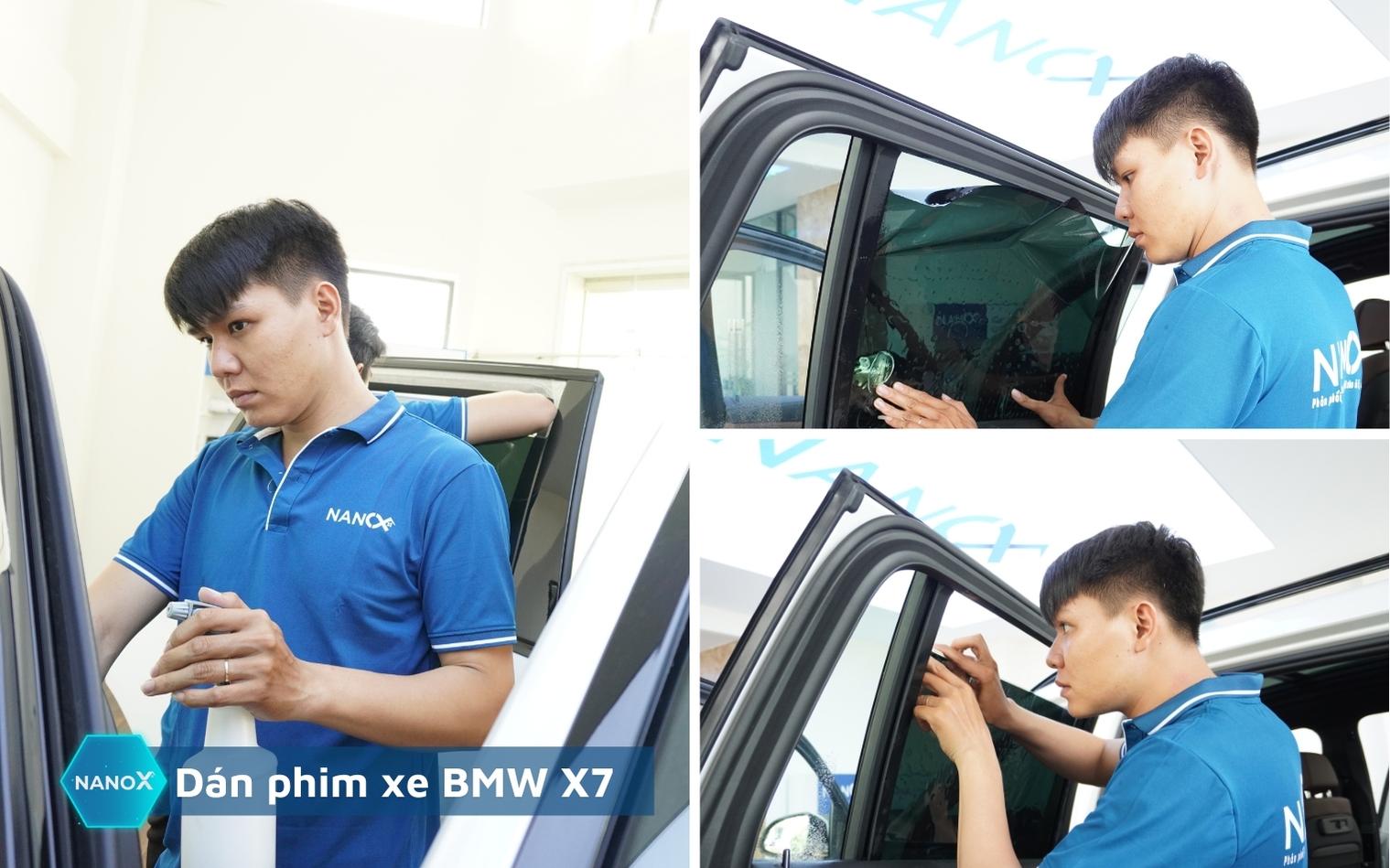 Dán phim cách nhiệt kính cửa sổ xe BMW X7