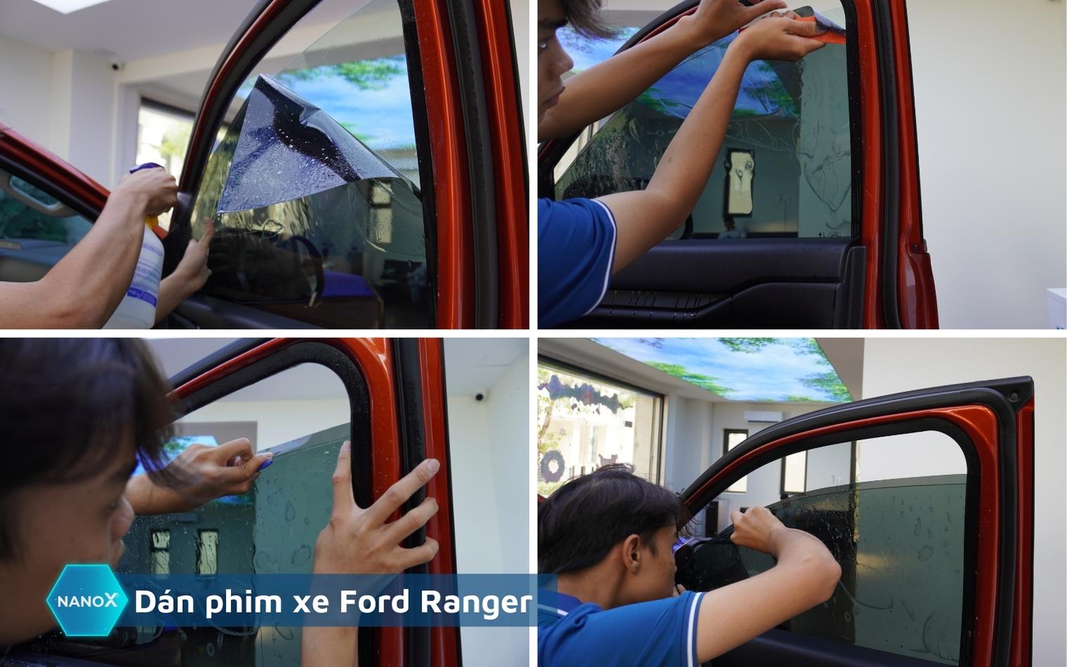Dán phim cách nhiệt kính cửa sổ xe Ford Ranger