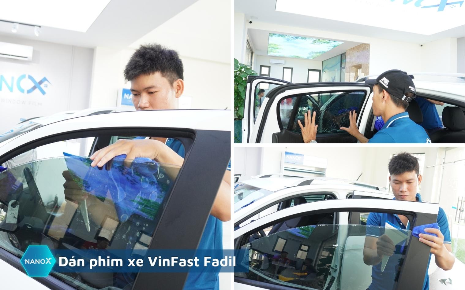 Dán phim cách nhiệt kính cửa sổ xe Vinfast Fadil