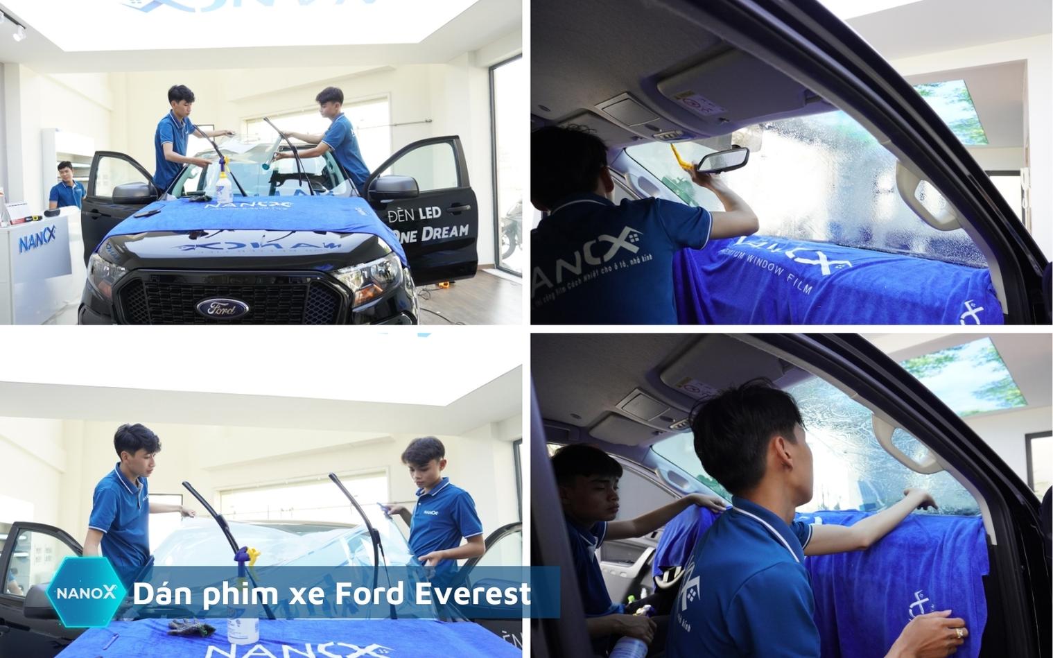 Dán phim cách nhiệt kính lái xe Ford Everest