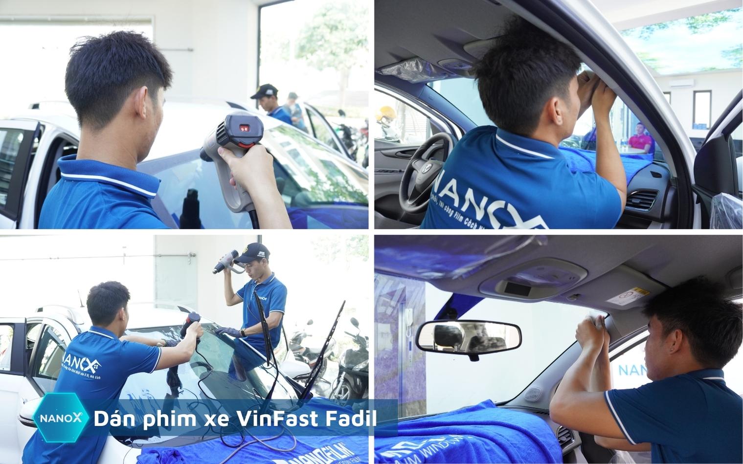 Dán phim cách nhiệt kính lái xe Vinfast Fadil