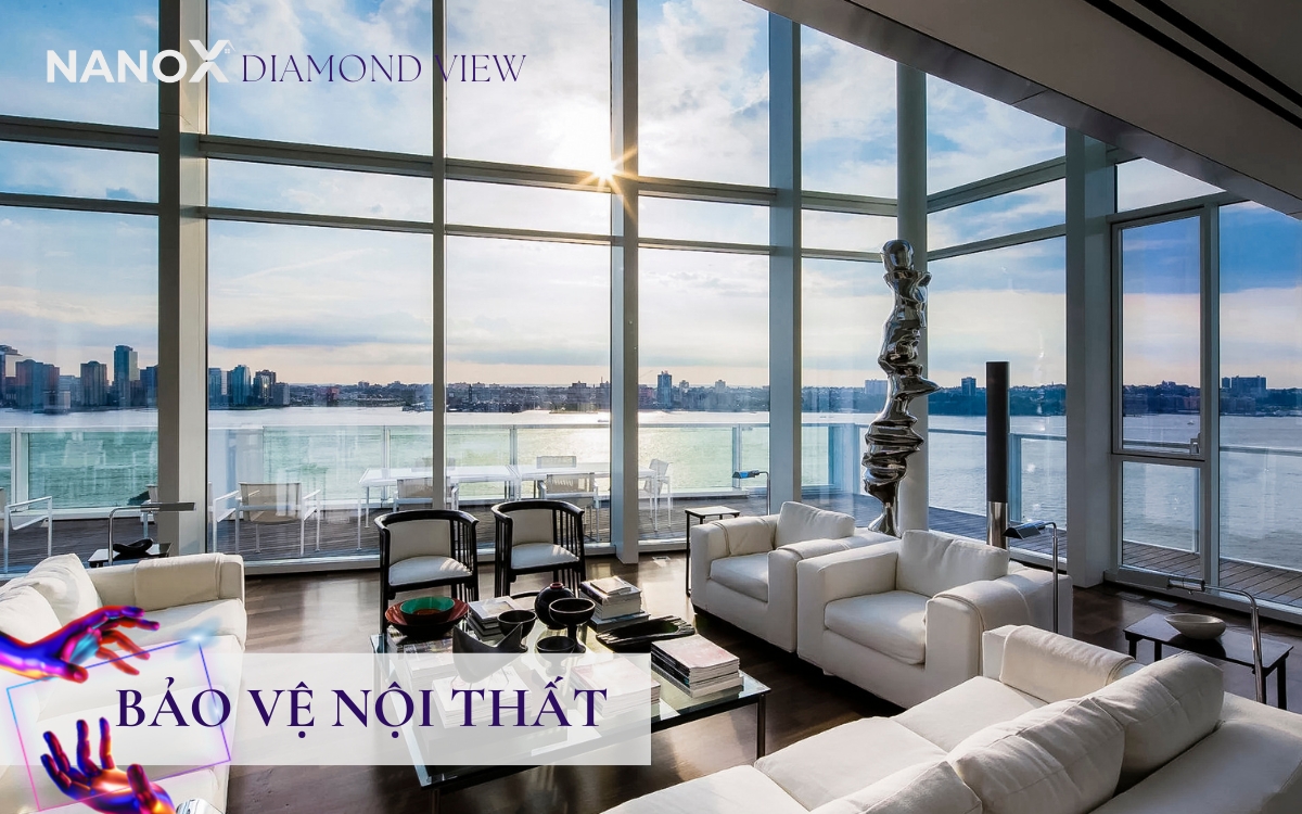 Phim cách nhiệt nhà kính NanoX Diamond View bảo vệ nội thất