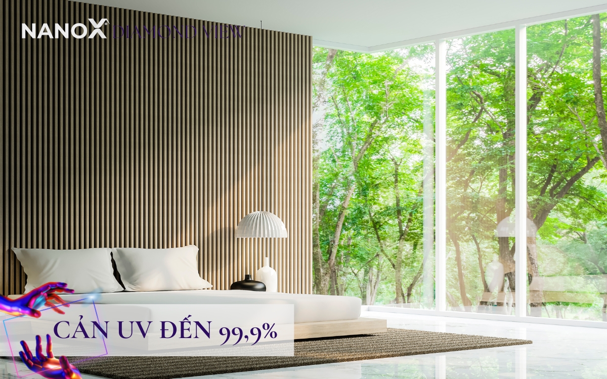 Phim cách nhiệt nhà kính NanoX Diamond View chống đến 99% tia UV