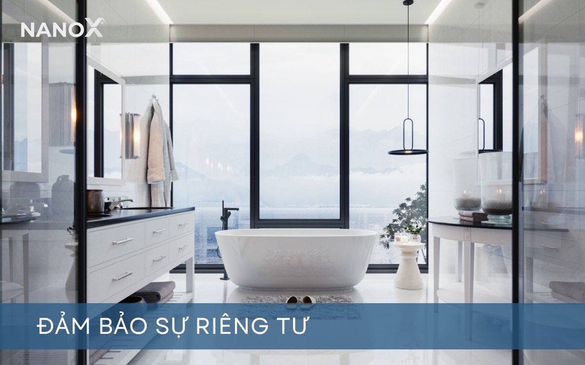 NanoX cũng cung cấp một số dòng phim cách nhiệt nhà kính có tính năng chống nhìn 1 chiều