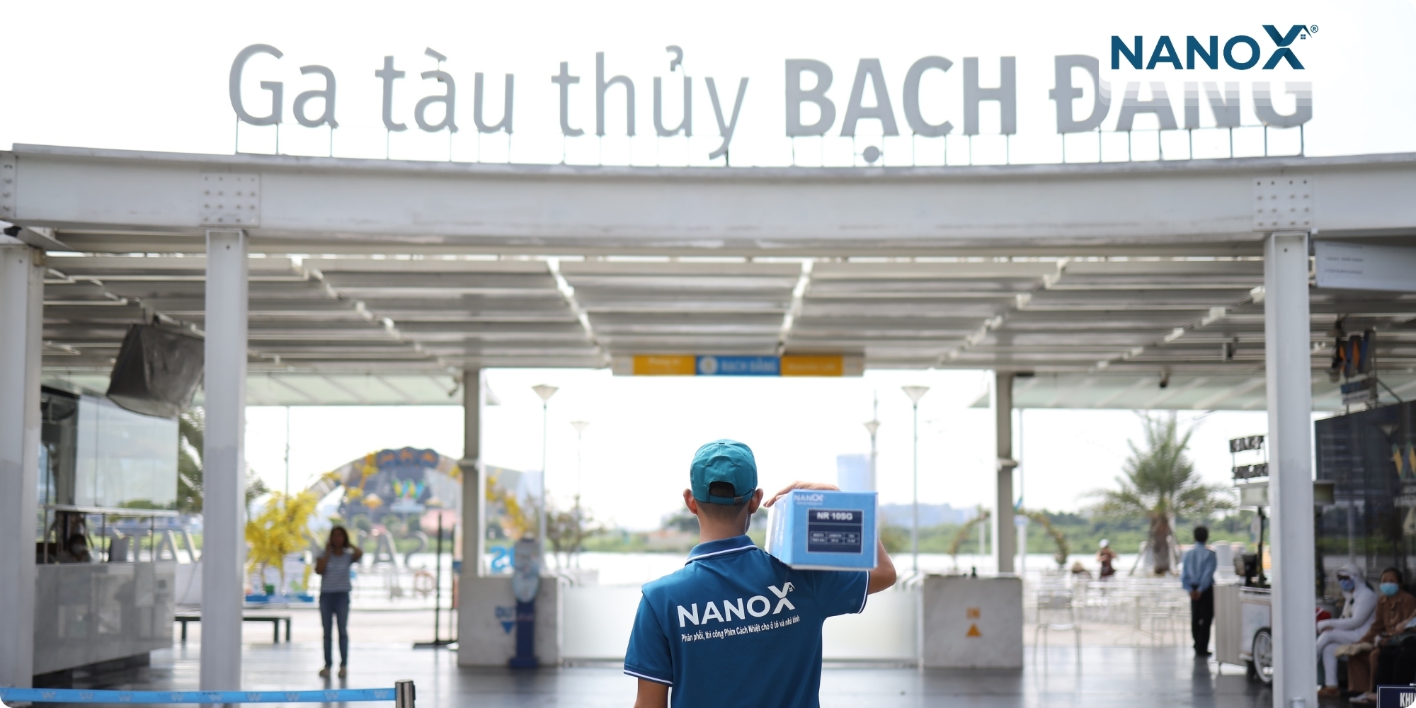 Ga tàu thủy Bạch Đằng 1 Dán phim cách nhiệt văn phòng ga tàu thuỷ Bạch Đằng