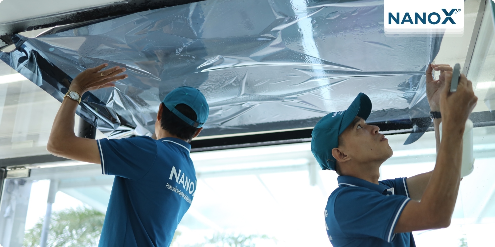 Ga tàu thủy Bạch Đằng 14 Dán phim cách nhiệt văn phòng ga tàu thuỷ Bạch Đằng