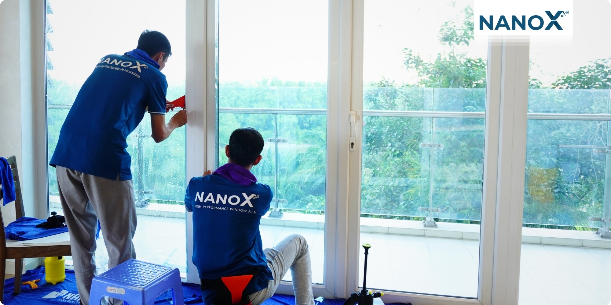 Dán phim cách nhiệt căn hộ Đảo Kim Cương
