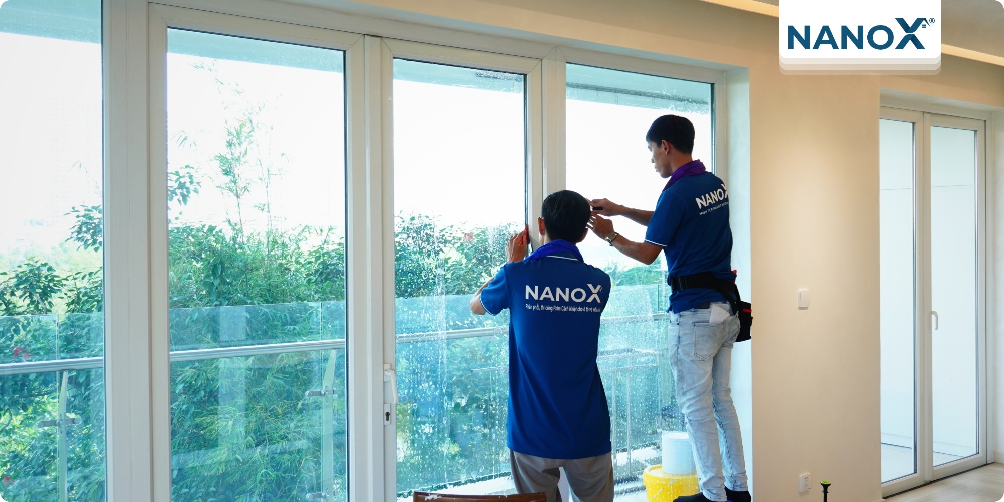 Dán phim cách nhiệt căn hộ Đảo Kim Cương