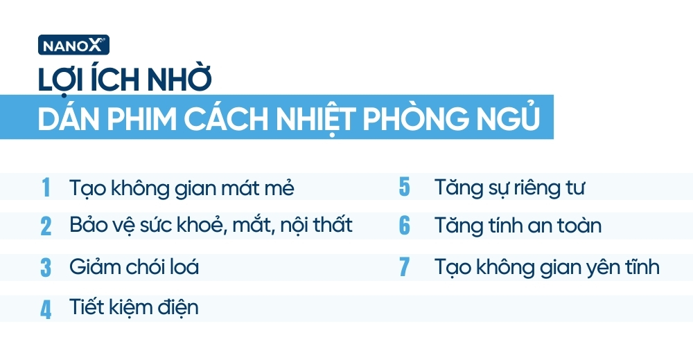 dán phim cách nhiệt phòng ngủ 