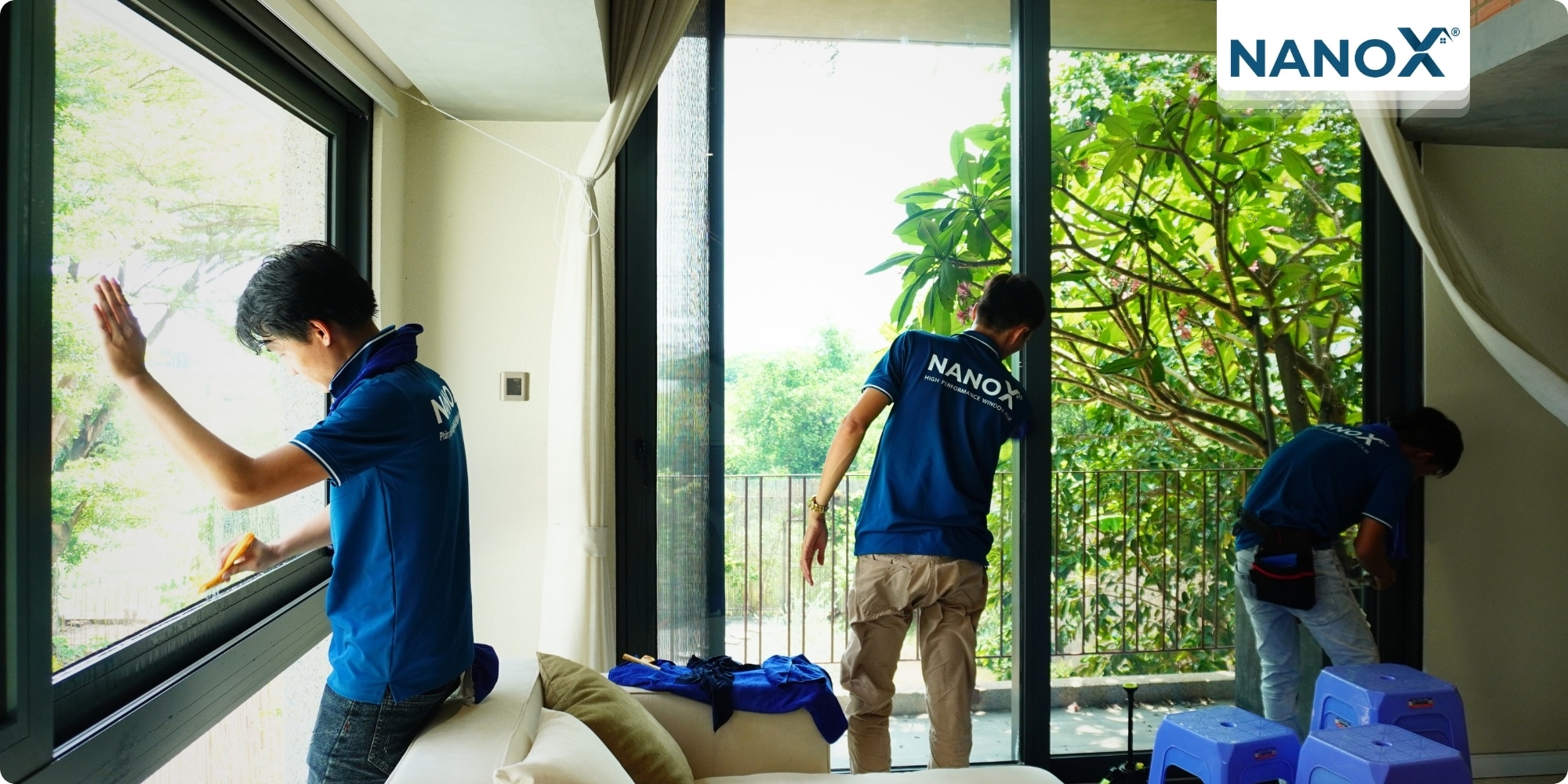 Dán phim cách nhiệt nhà phố khu dân cư Phú Hữu