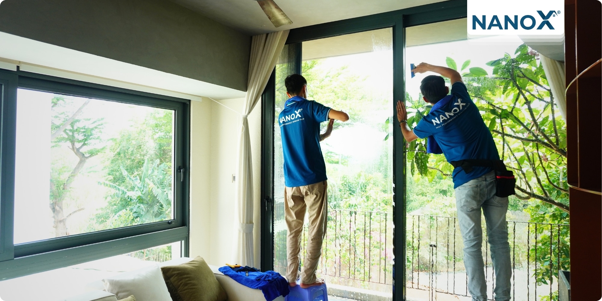 Dán phim cách nhiệt nhà phố khu dân cư Phú Hữu