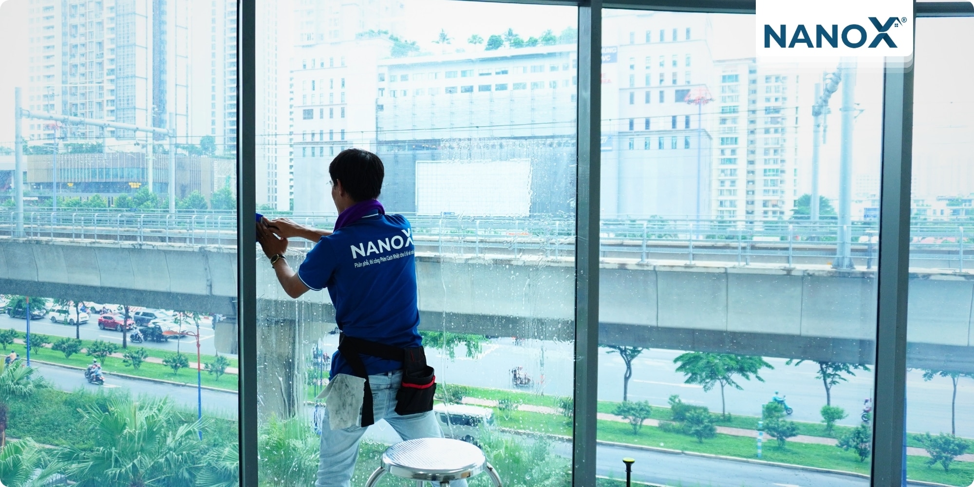 Dán phim cách nhiệt shophouse The Madison căn hộ Gateway Thảo Điền