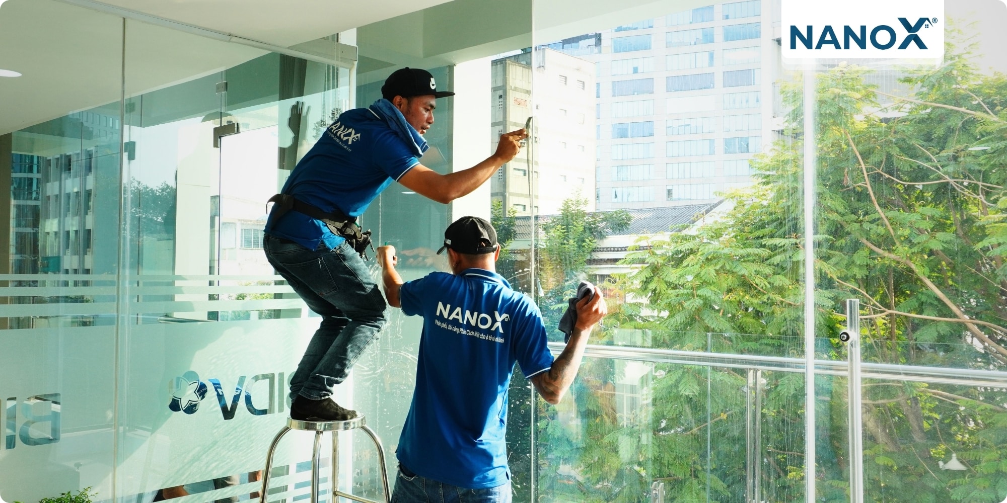 Dán phim cách nhiệt văn phòng ngân hàng BIDV
