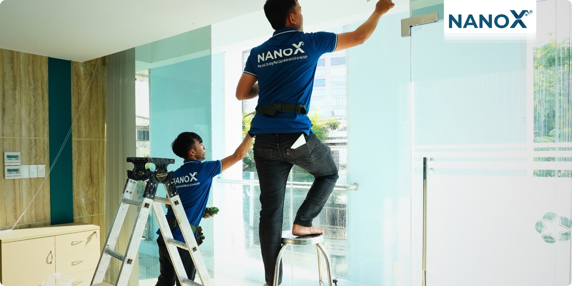 Dán phim cách nhiệt văn phòng ngân hàng BIDV