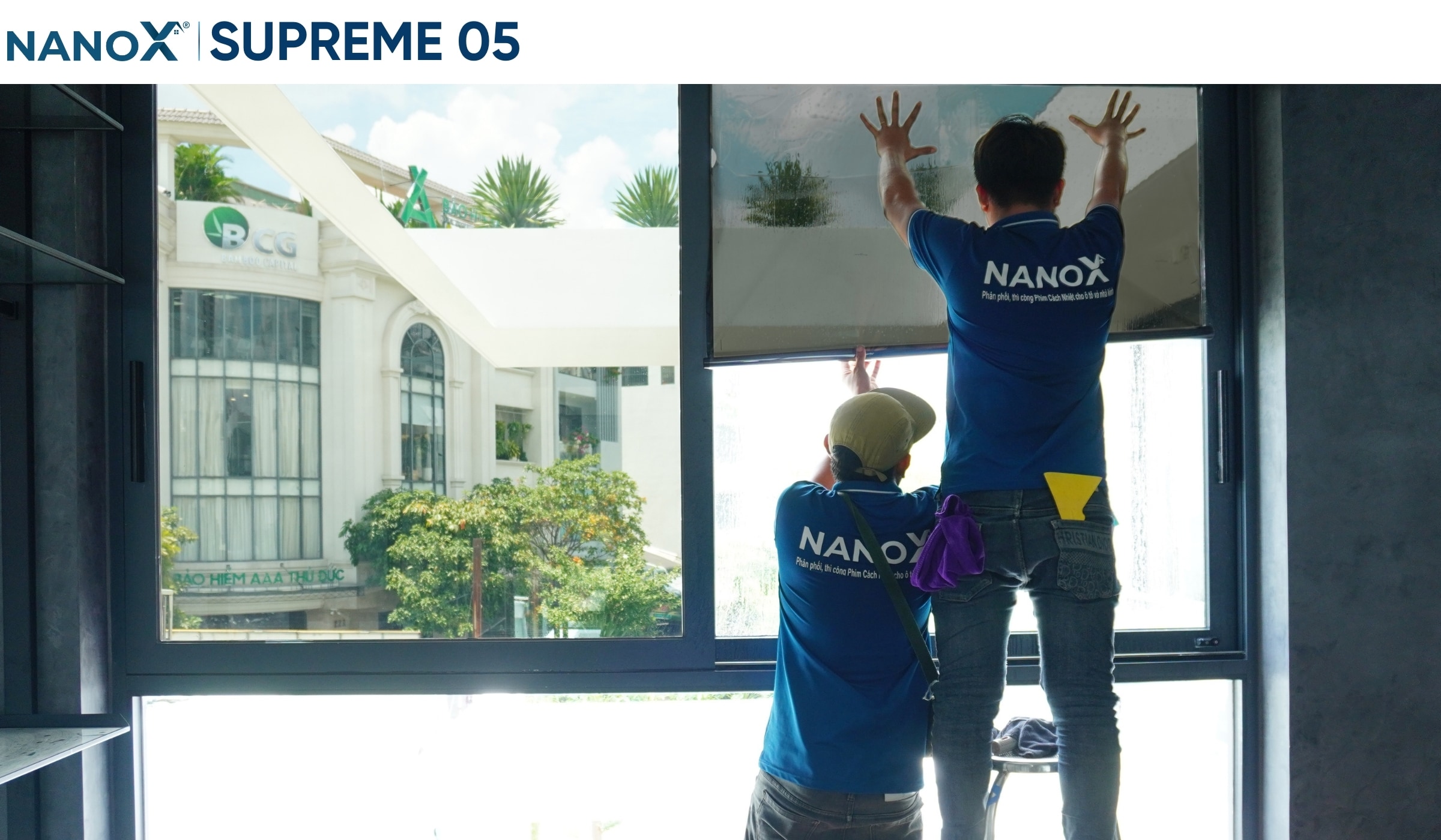 Hình ảnh thi công thực tế mã phim NanoX Supreme 05