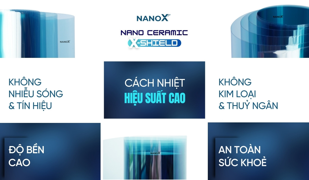 Phim cách nhiệt NanoX hiệu suất cao với công nghệ Nano Ceramic X-Shield