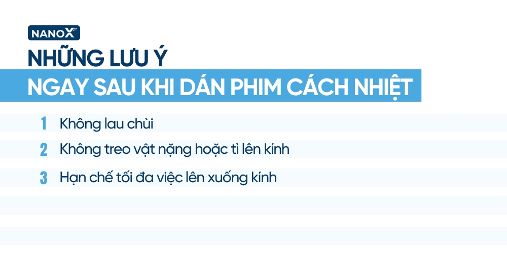 Hướng dẫn cách dán phim cách nhiệt ô tô đơn giản qua 8 bước 12 Lưu ý sau khi dán phim cách nhiệt ô tô