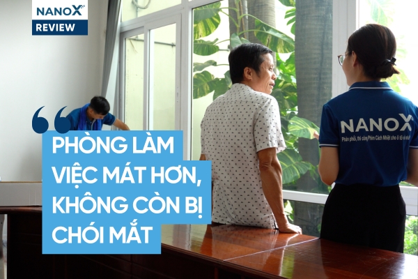 Dán phim cách nhiệt văn phòng công ty cổ phần An Bình