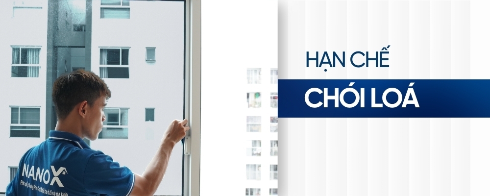 Giấy dán kính NanoX còn có tính năng mở rộng là hạn chế chói loá