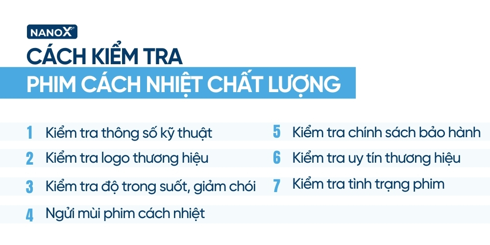 7 Cách kiểm tra phim cách nhiệt chất lượng đơn giản 7 Kiểm tra tình trạng thực tế