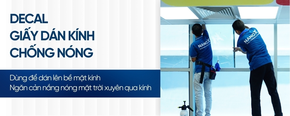 Decal, giấy dán kính chống nắng giúp ngăn cản nắng nóng từ mặt trời xuyên qua kính