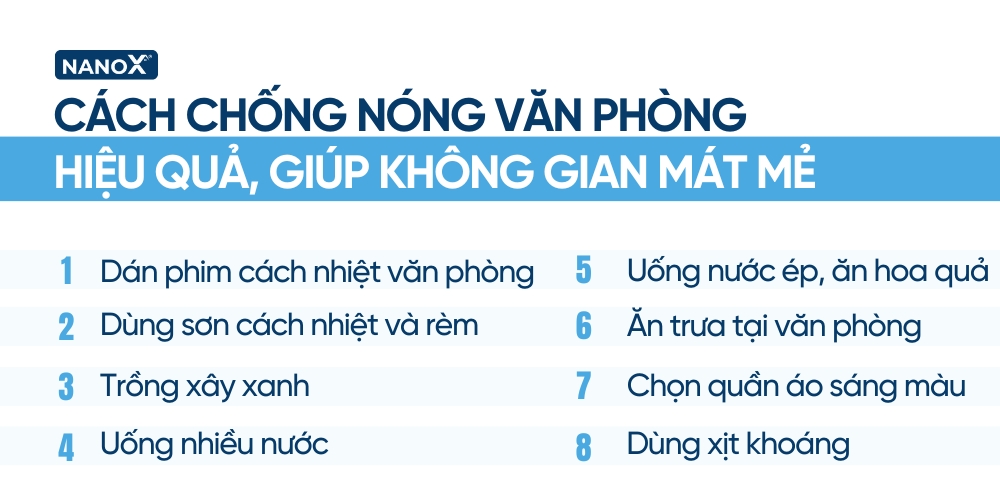 Cách chống nóng văn phòng hiệu quả