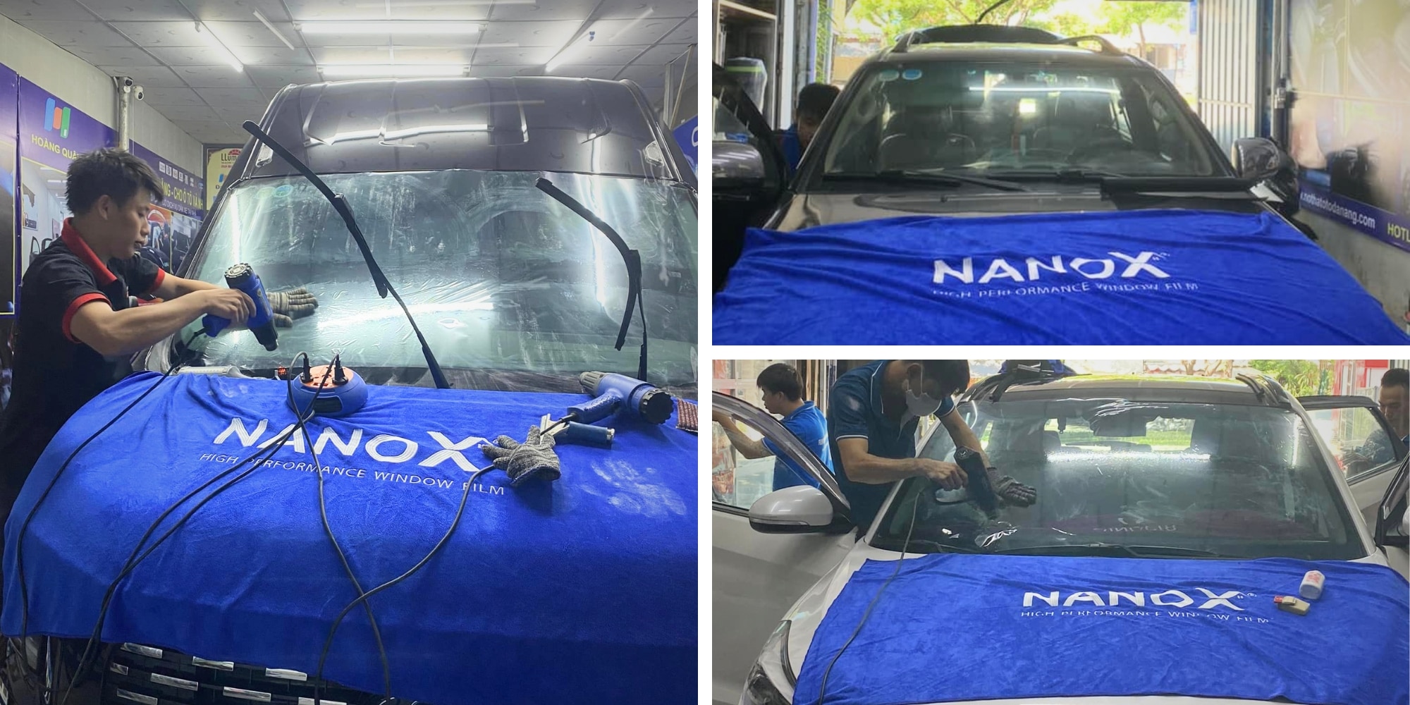 Nội thất ô tô Hoàng Quân là đơn vị chuyên thi công phim cách nhiệt nhà kính và ô tô với hơn 10 năm