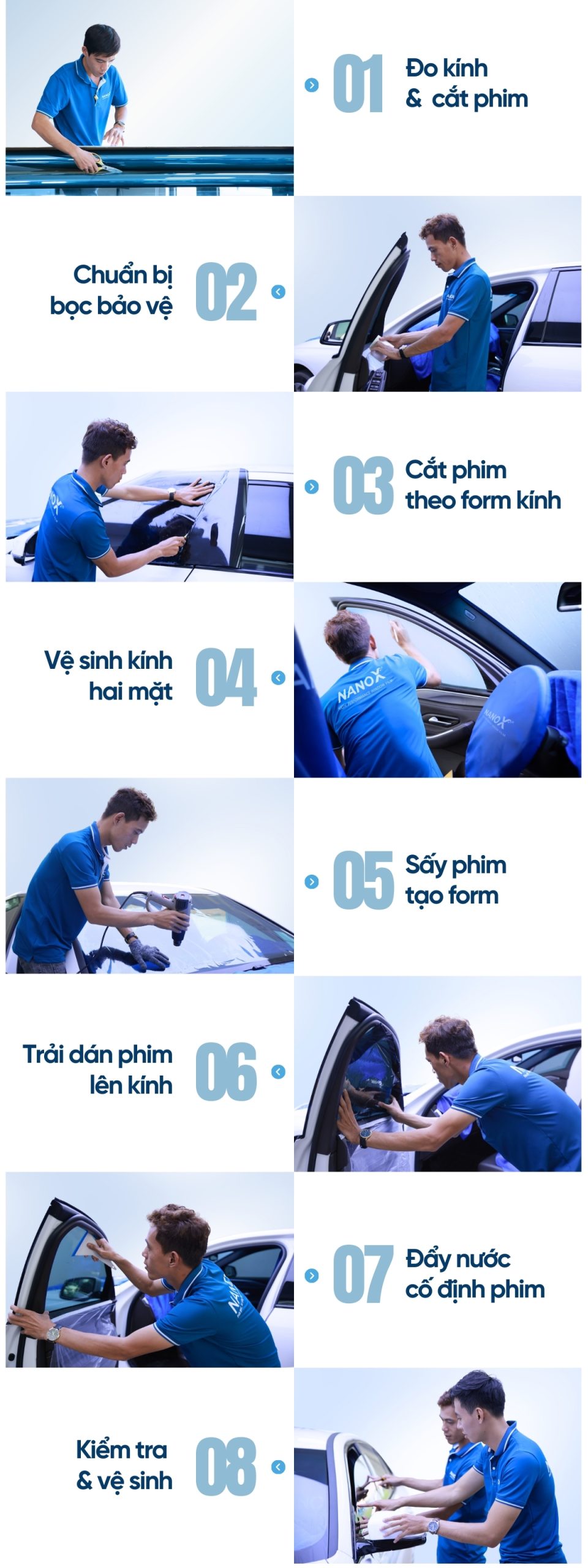 Cách dán phim cách nhiệt ô tô