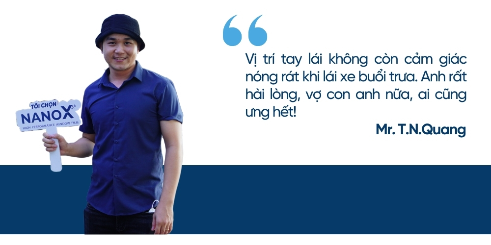 Các đánh giá thực tế của Khách hàng khi trải nghiệm gói phim cách nhiệt ô tô 7 chỗ NanoX Premium