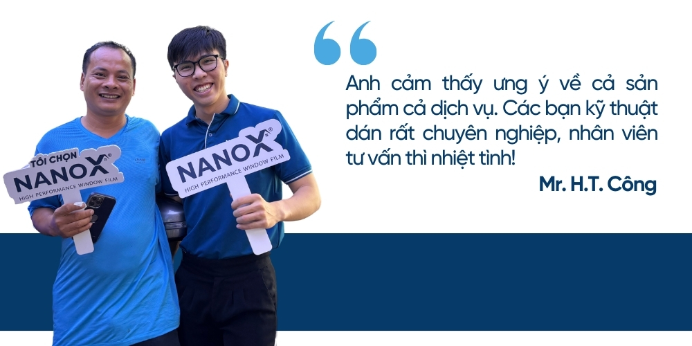Hình ảnh thi công thực tế gói phim cách nhiệt ô tô 4, 5 chỗ NanoX Premium