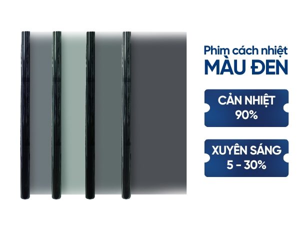 Phim cách nhiệt màu đen, tối màu