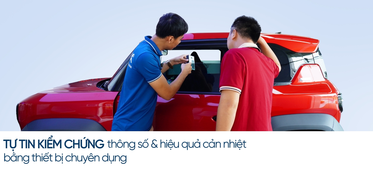 Luôn sẵn sàng kiểm chứng Phim cách nhiệt ô tô NanoX bằng máy chuyên dụng