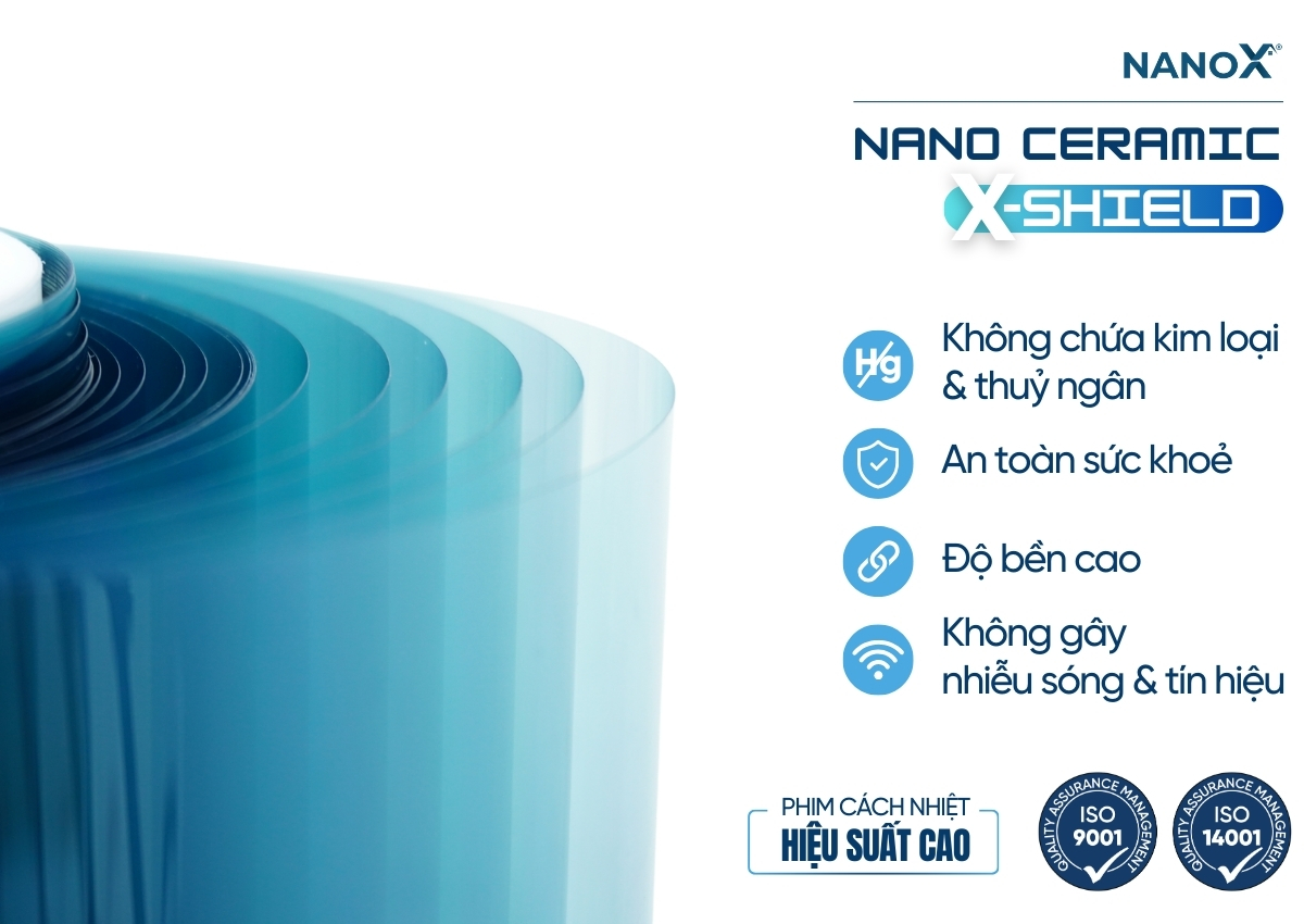 Phim cách nhiệt hiệu suất cao với công nghệ Nano Ceramic X-Shield