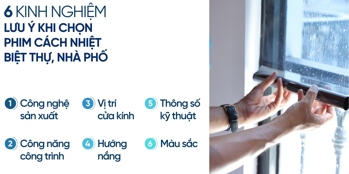 Thi công dán kính cách nhiệt biệt thự, nhà phố 2 Tiêu chí chọn phim dán kính cách nhiệt biệt thự, nhà phố phù hợp