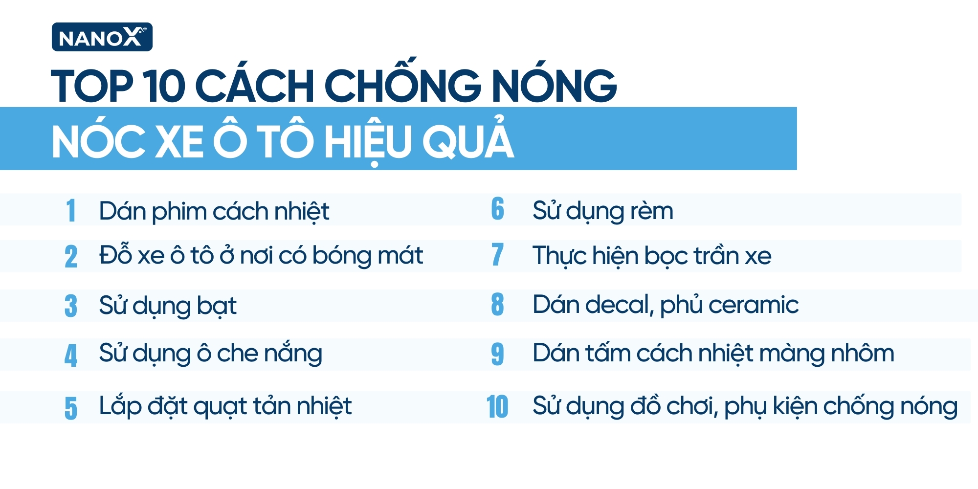 10 Phương pháp chống nóng, cách nhiệt cho trần, nóc ô tô