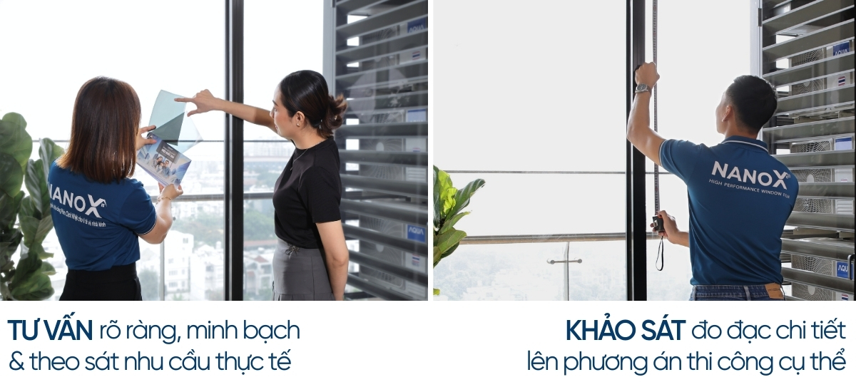 Tư vấn, khảo sát và kiểm chứng sản phẩm phim cách nhiệt tại nhà cho khách hàng