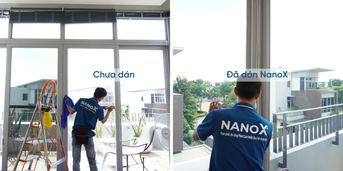 dán kính cách nhiệt biệt thự, nhà phố