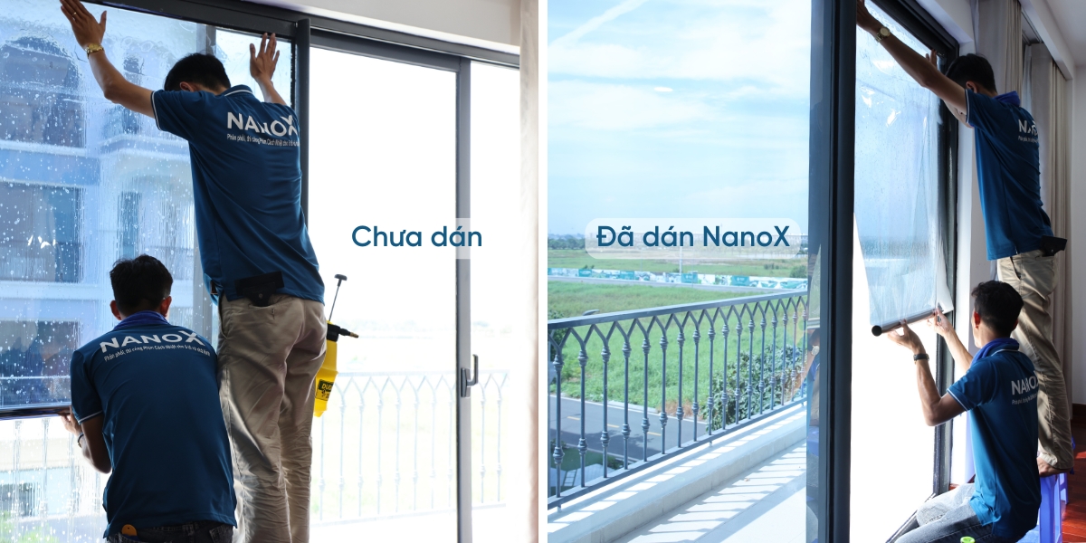 dán kính cách nhiệt biệt thự, nhà phố