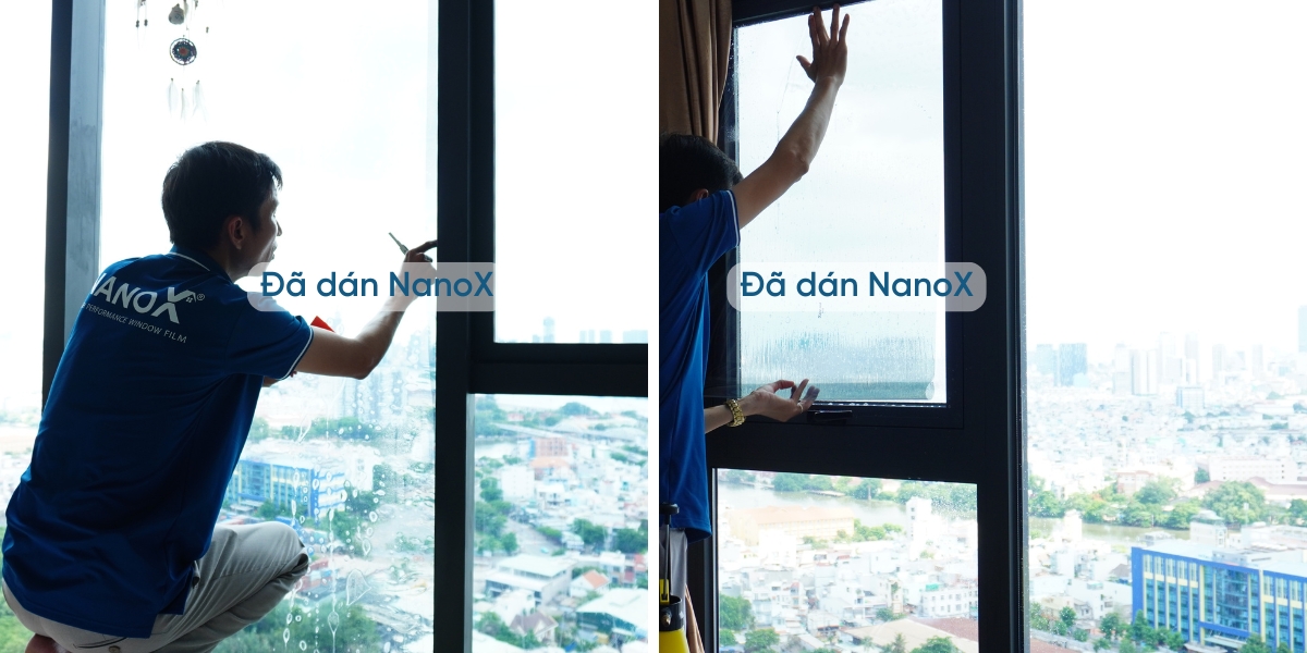 Thi công dán cách nhiệt cửa kính chung cư