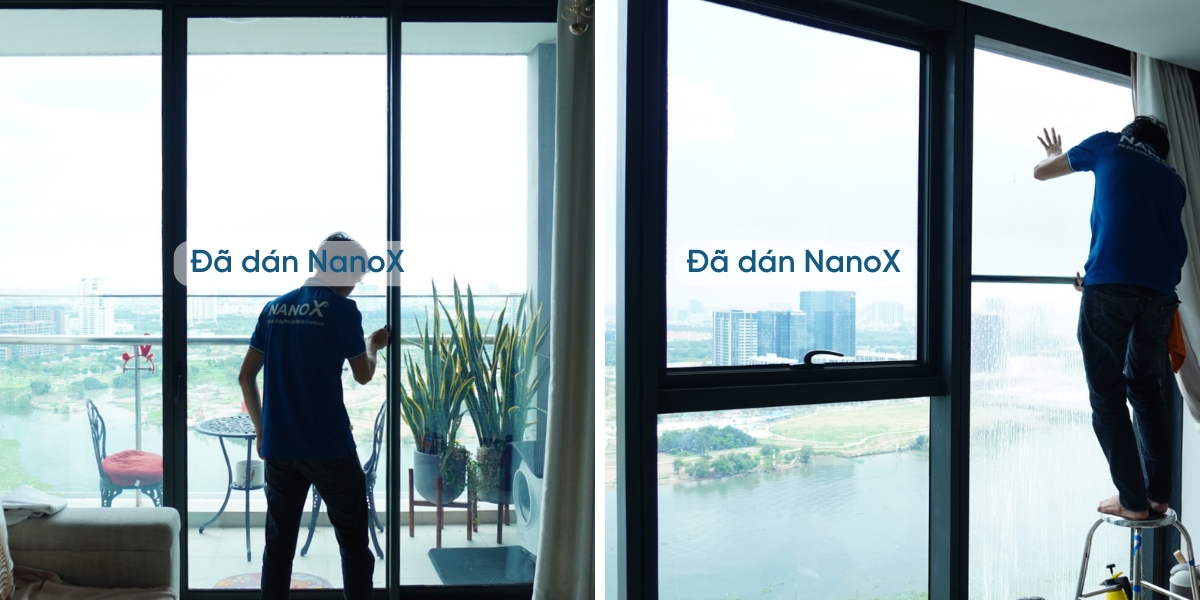 Thi công dán cách nhiệt cửa kính chung cư