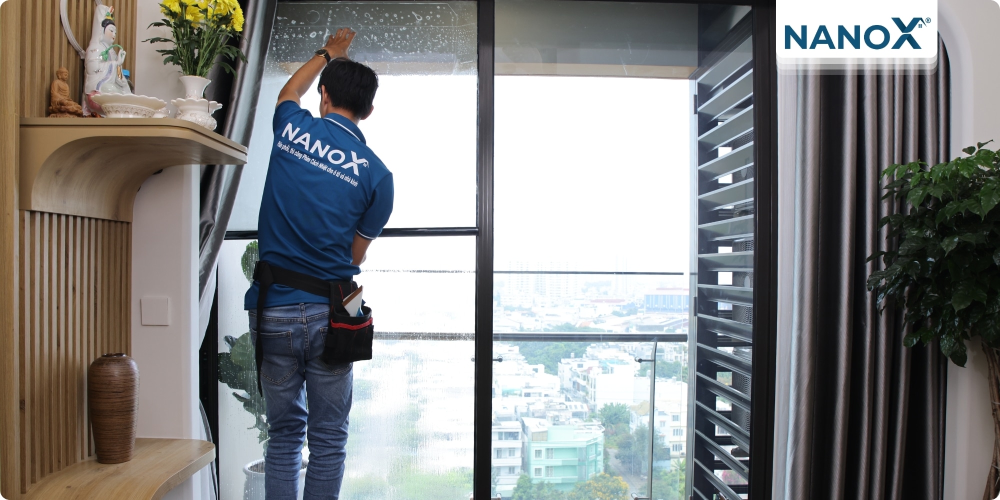 Dán phim cách nhiệt căn hộ Akari City