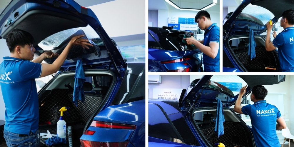 Dán phim cách nhiệt kính hậu ô tô