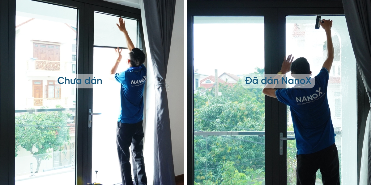 dán kính cách nhiệt biệt thự, nhà phố