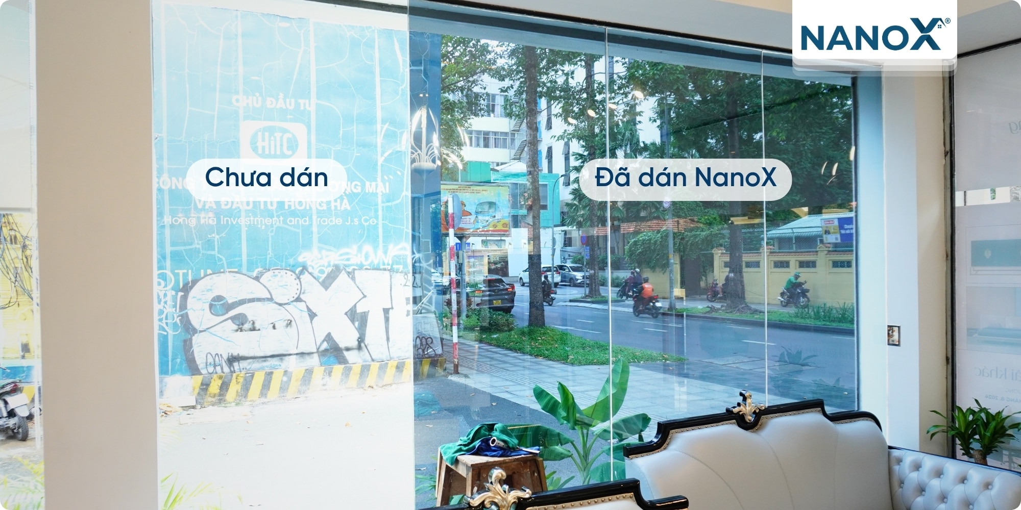 Dán phim cách nhiệt showroom nội thất ChiLai
