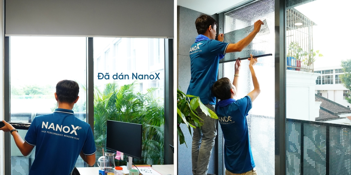 Thi công dán kính cách nhiệt văn phòng