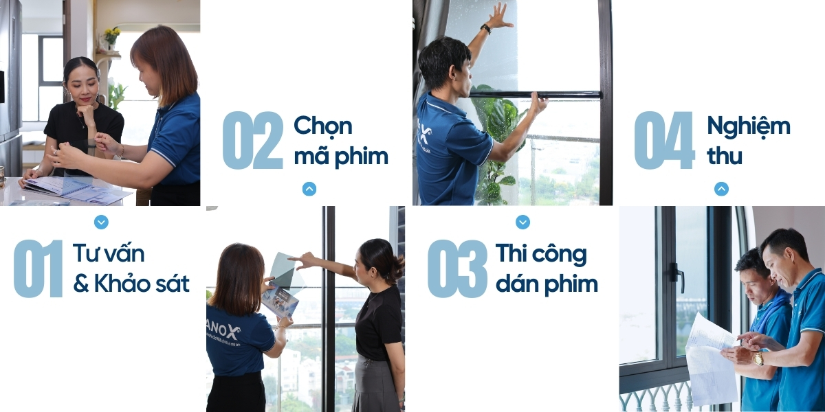 Quy trình dán phim cách nhiệt nhà kính NanoX