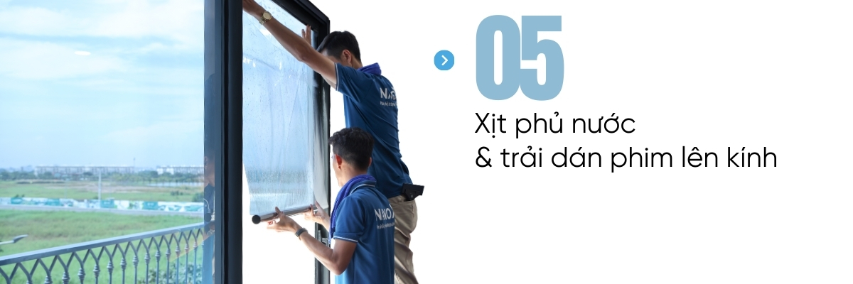 Cách dán phim cách nhiệt cửa kính