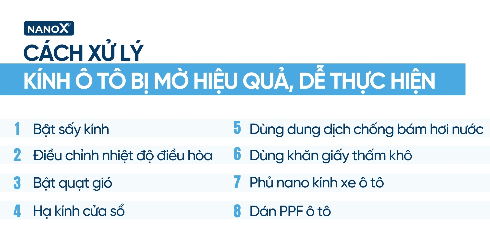 Cách xử lý kính ô tô bị mờ hiệu quả