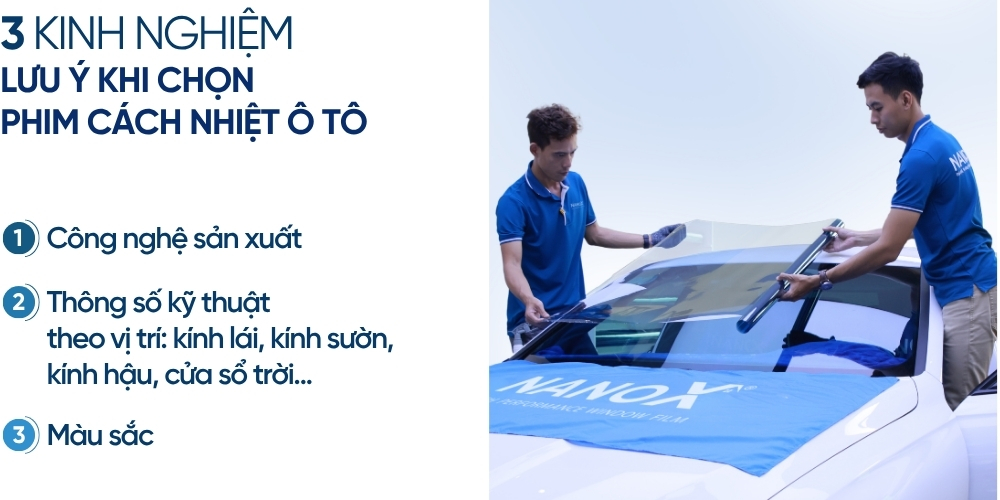 Kinh nghiệm chọn phim cách nhiệt ô tô đúng cách infographic