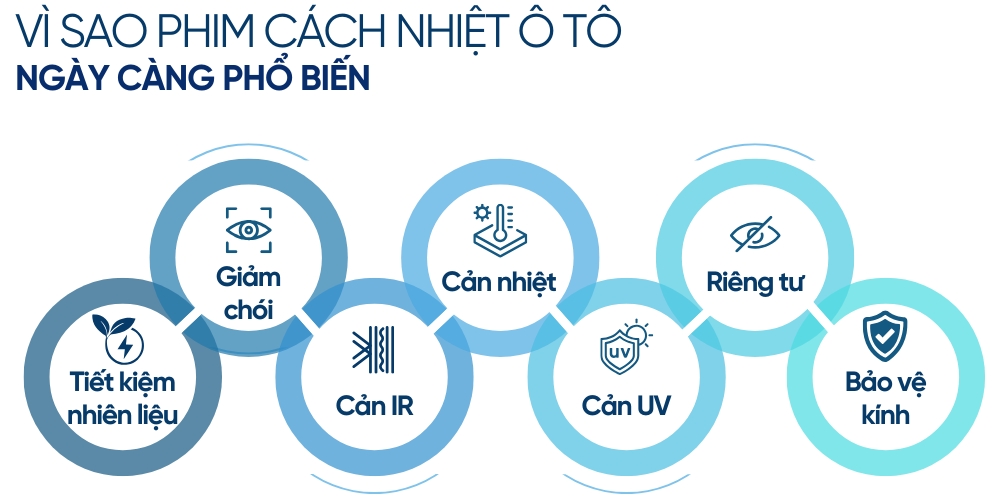Vì sao phim cách nhiệt ô tô rất phổ biến? infographic